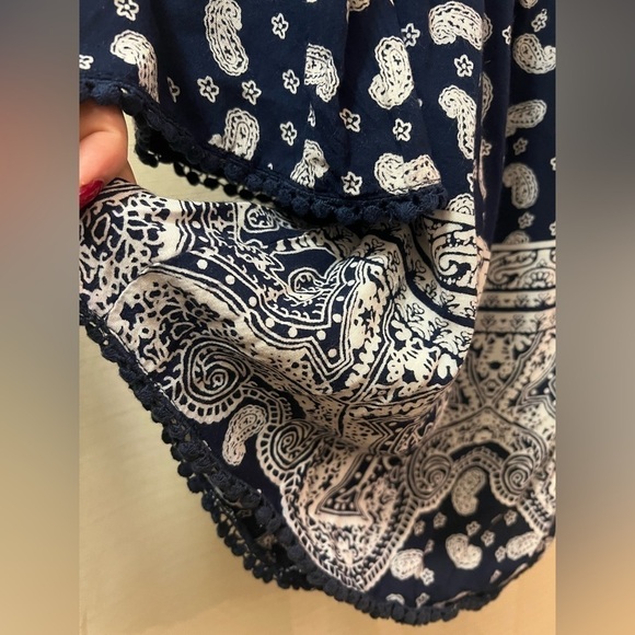 ⚫️ BOGO Blue and white Angie dress with sleeves, size small - Picture 5 of 7